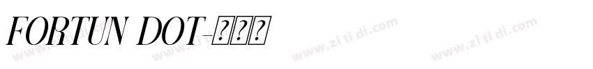 FORTUN DOT字体转换
